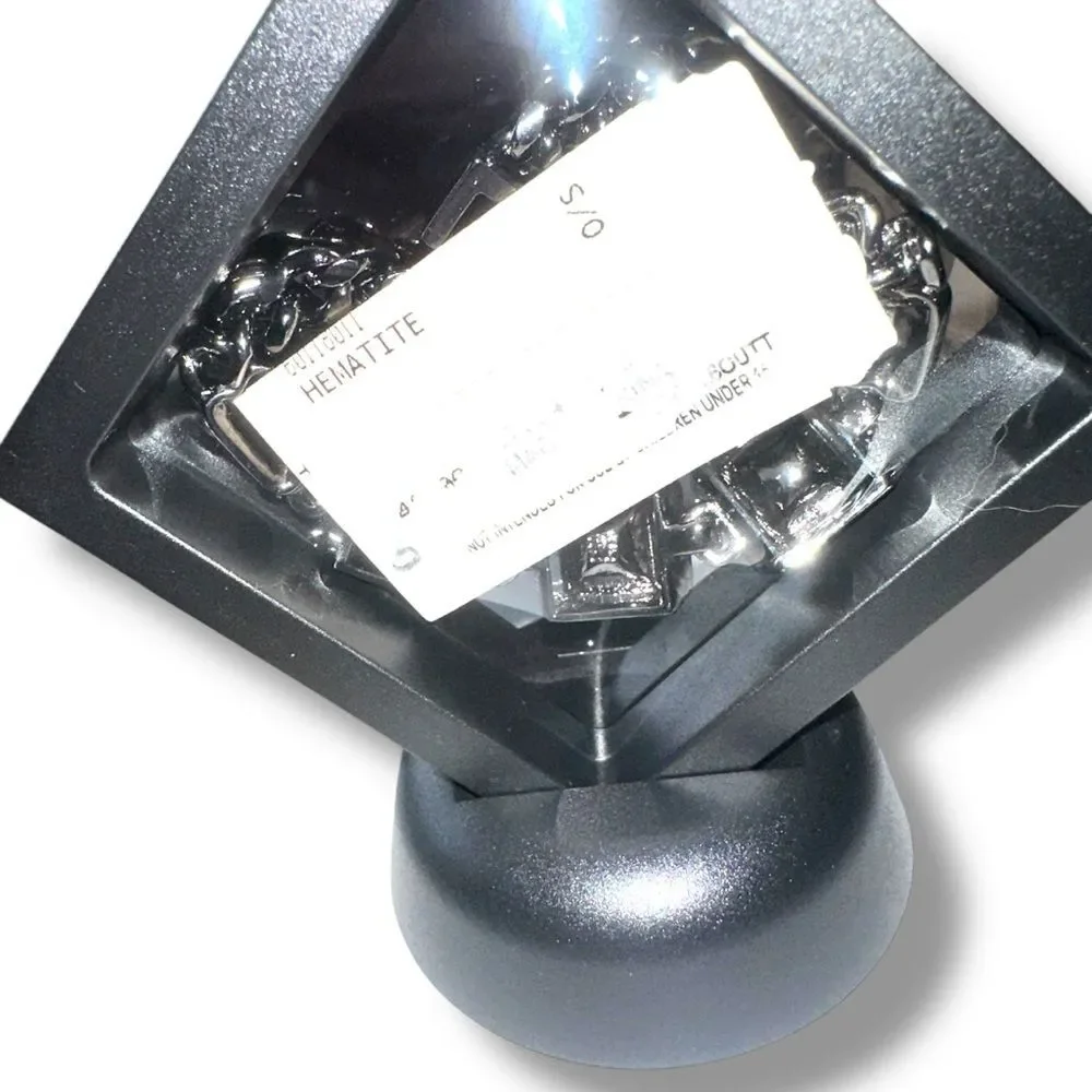 Givenchy Bracelet Blue Stones & Silver Pewter Tone Metal COMES IN DISPLAY CASE
